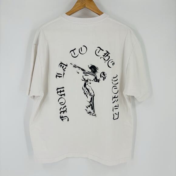 YoungLA Worldwide Excellence Tee White Style #4096 Men's Large L Puff Print - Picture 1 of 5